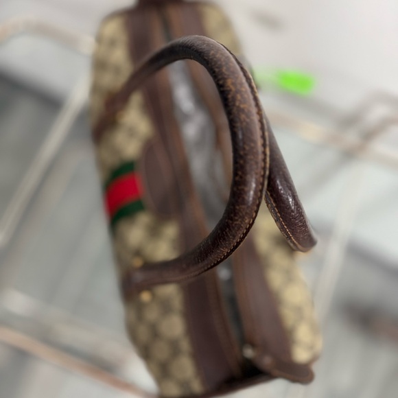 Gucci Cream and Brown Boston Bag with Iconic Design - Picture 7 of 16